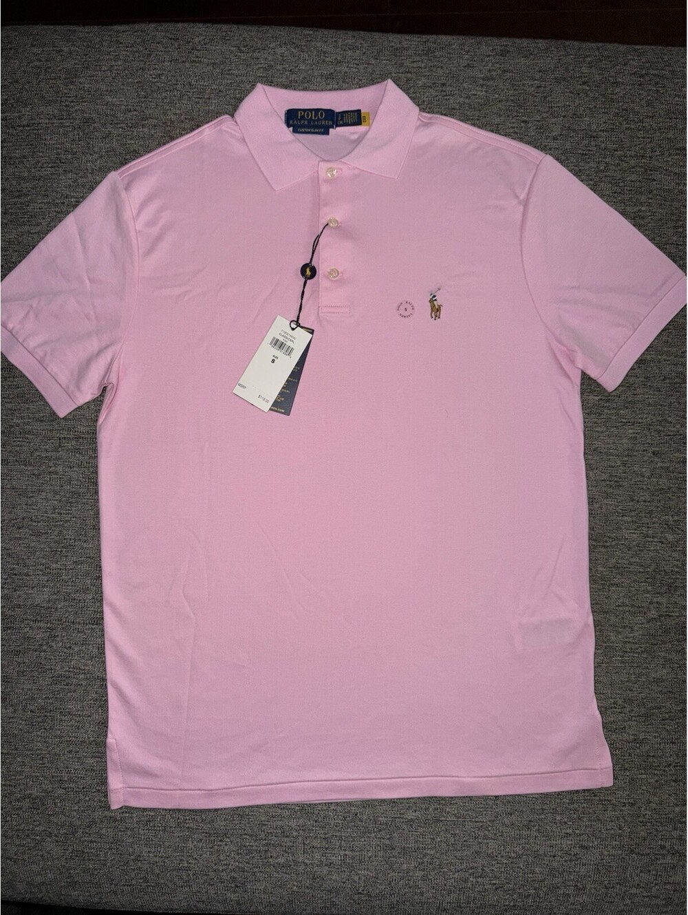 Polo Ralph Lauren Men’s Small Classic RL Pink Slim Fit Polo $118 NWT